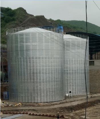 巴宜粮食钢板仓的安装全过程不用热焊接